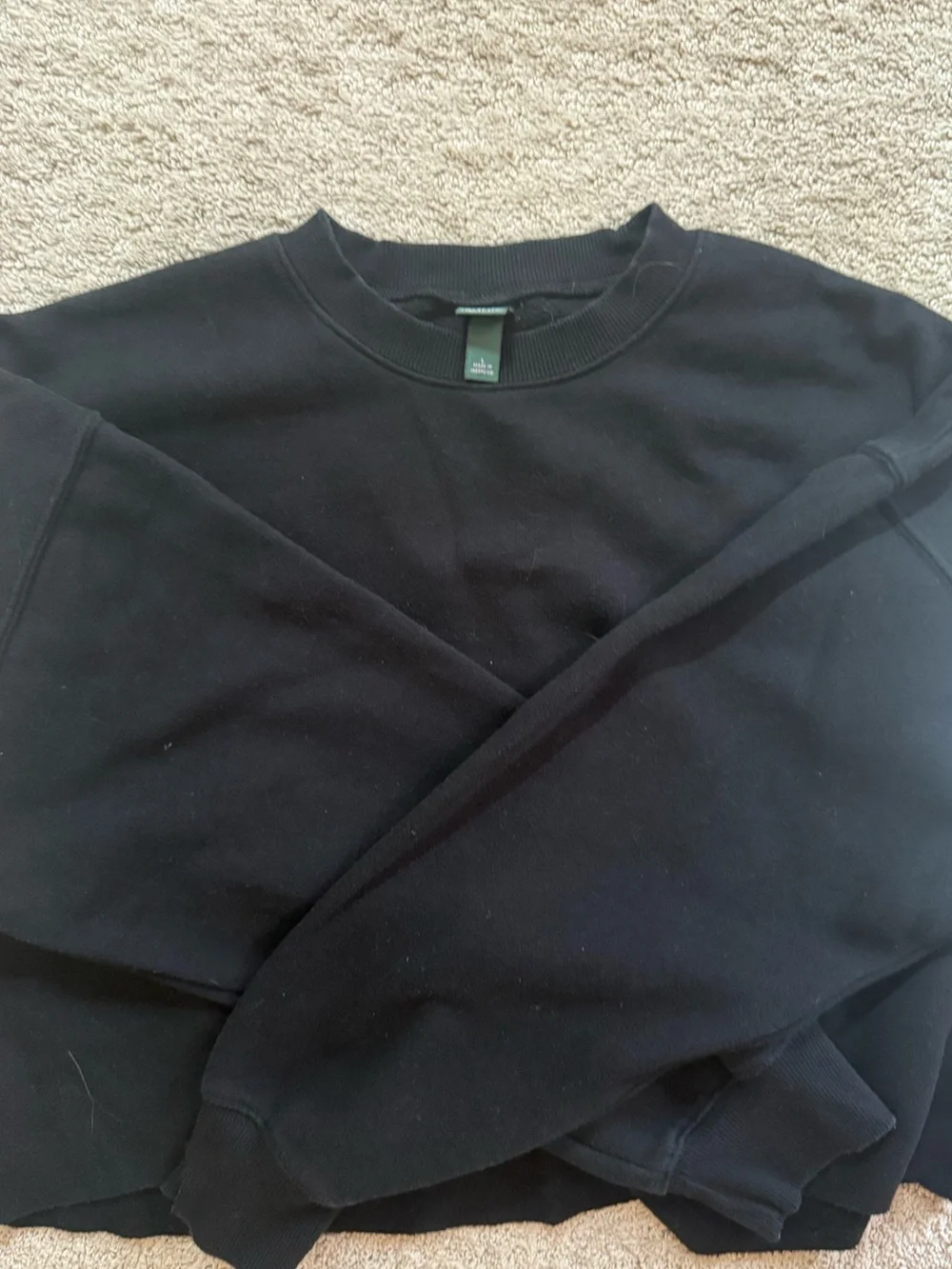 Wild Fable Raw Hem Cropped sweatshirt - Picture 3 of 4